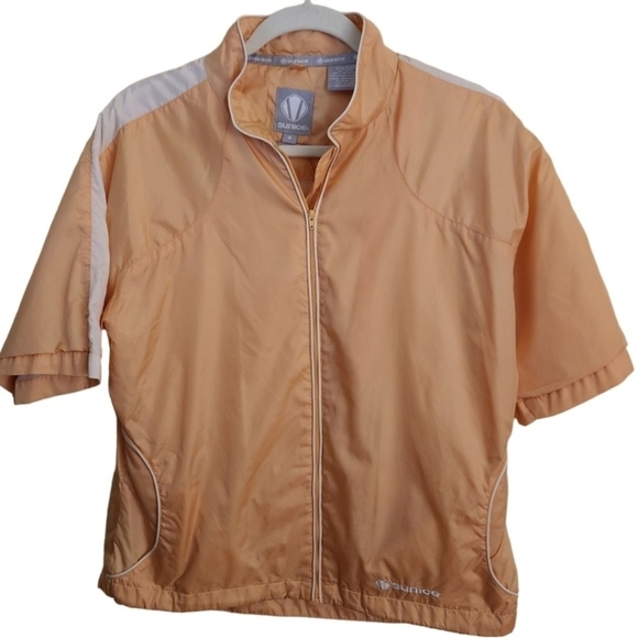 Sunice Sunita Peach Wind Shirt Jacket Golf Size M - Picture 1 of 7